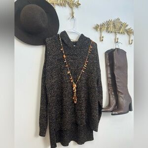 Chocolate brown tunic sweater Xl